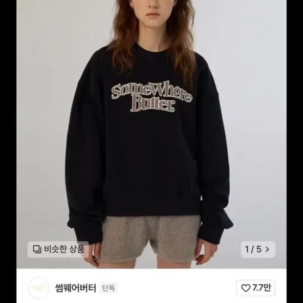 썸머웨어버터 맨투맨 navy