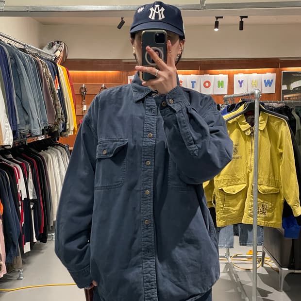 빈티지 플란넬 워크 셔츠  