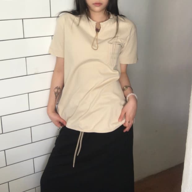 ISSEY MIYAKE(이세이미야케) 포켓 반팔 티셔츠 / M 사이즈