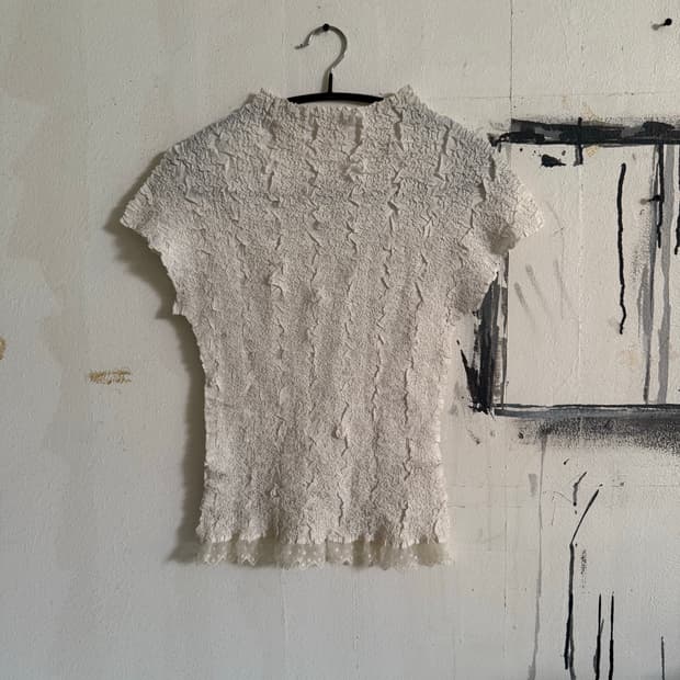 lace pleats top