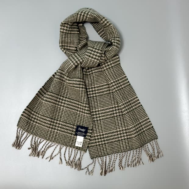 [Drakes] 드레익스 트위드 머플러(그린&베이지)