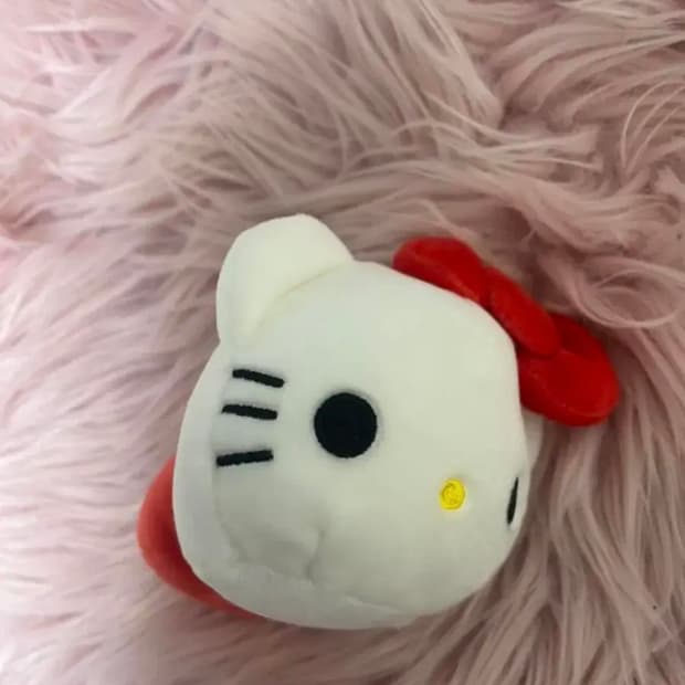 하찮은 키티 인형 애벌레 개그 고전키티 인형 키링 키티스트랩