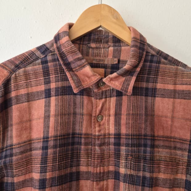 시리즈 남성 워싱플레이드체크긴팔셔츠 105사이즈