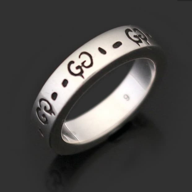 Gucci(구찌) 스털링 실버 4MM 고스트링 반지 6호