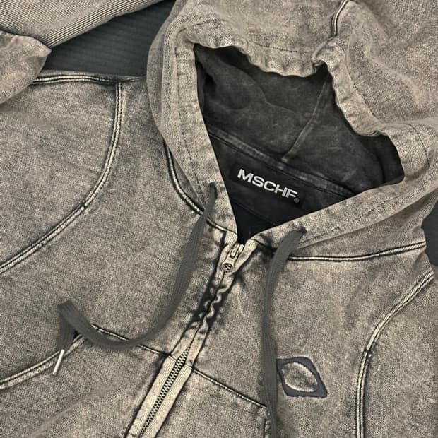 미스치프 후드 집업 워싱 차콜 (크림 34만원)