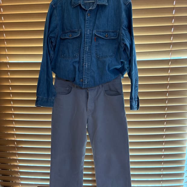 90s 리바이스 오렌지탭 데님 워크셔츠 