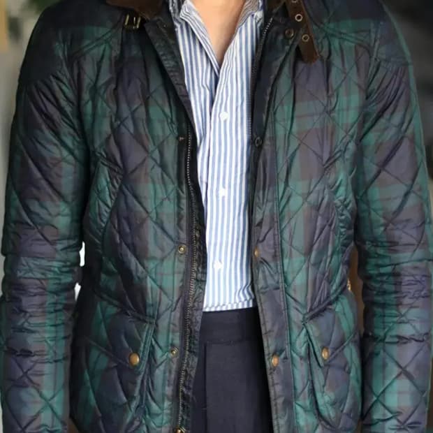 폴로 랄프로렌 바이커 퀼팅 자켓 L 블랙워치 (블랙와치)