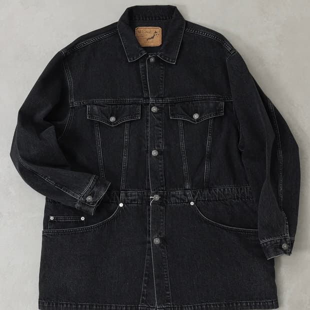 오어슬로우 데님자켓(하프코트) 블랙
