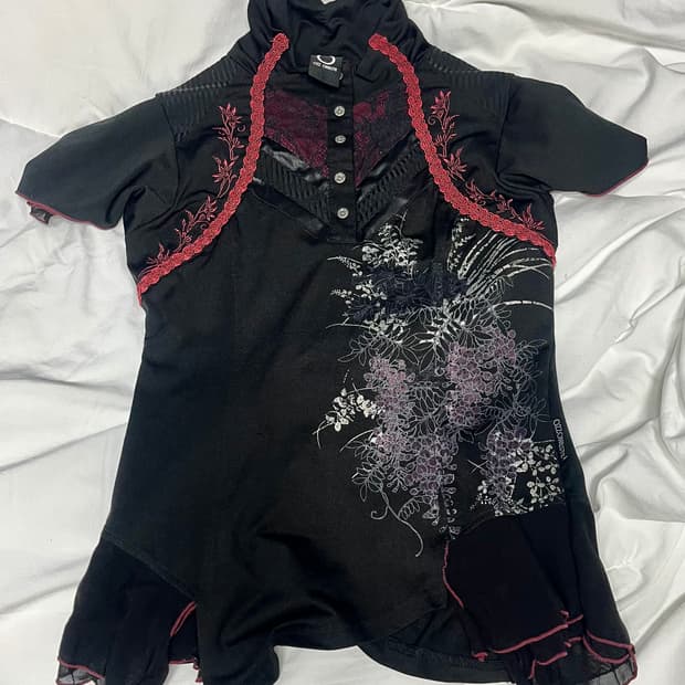 오즈온 레이스 트림 블랙 치파오 (디테일 장난아님)