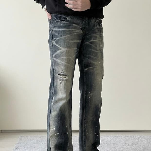 Armani exchange damaged denim pants