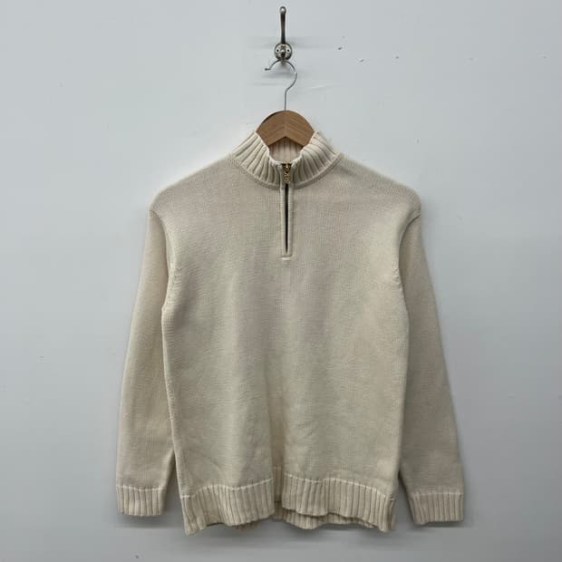 폴로 아이보리색 하프넥 니트 스웨터 여s
