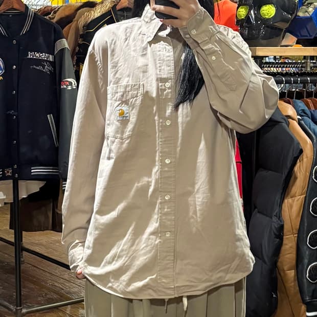 [HI] Carhartt 칼하트 긴팔셔츠 라이트베이지