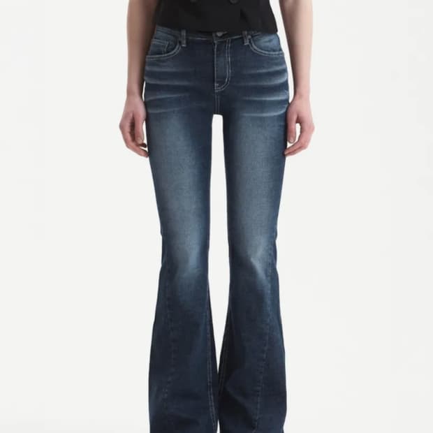 시너진 캣워싱 데님 팬츠 딥블루 M