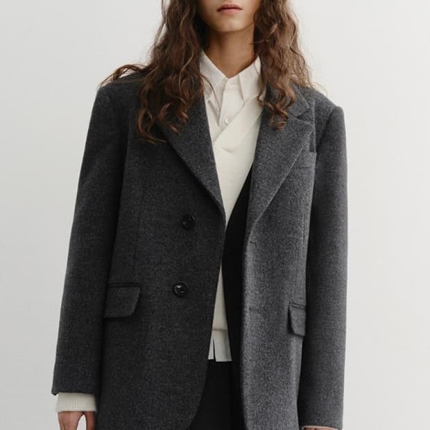 던스트 울 캐시미어 자켓 차콜 xs사이즈