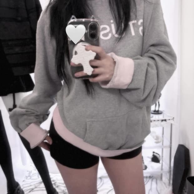 스투시 오버핏 회핑 후드 원피스