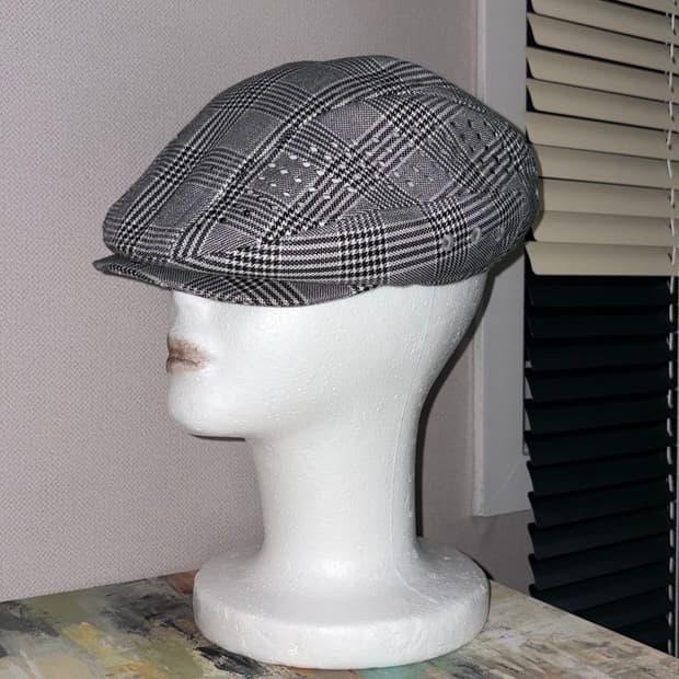 vintage check hunting cap