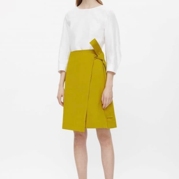 cos  코튼 랩 스커트