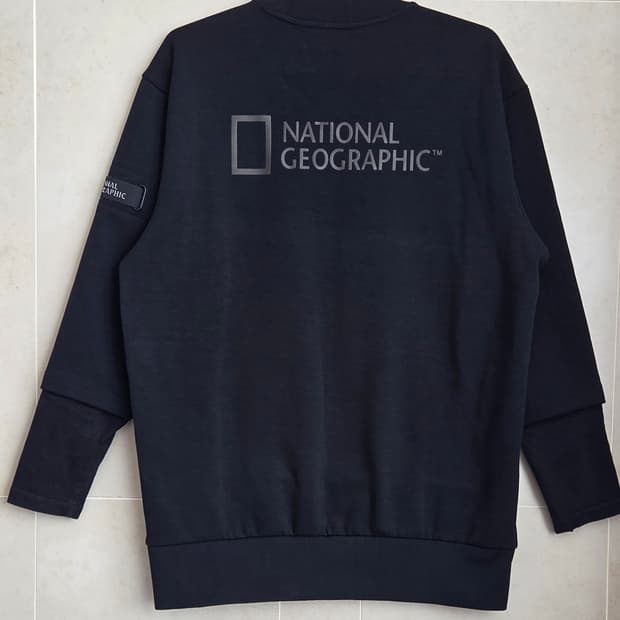 내셔널지오그래픽 백로고 맨투맨 85(XS) 택포
