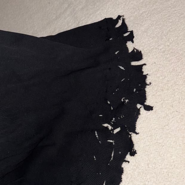 Distressed Black Sleeveless Tank