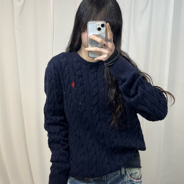 Polo Navy Cable Knit