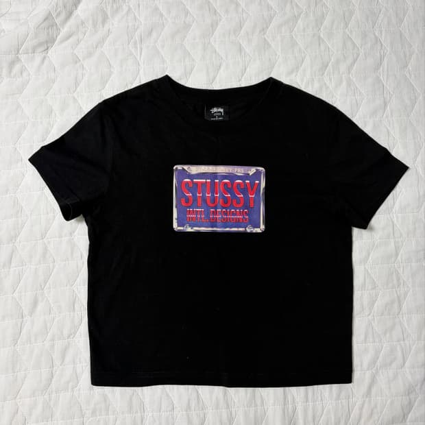 STUSSY 블랙 클럽 베이비티