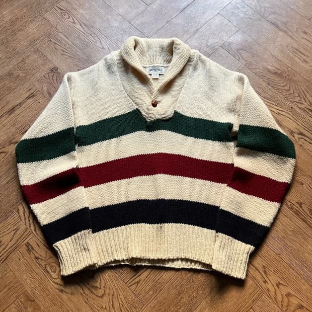 [M]90's Made in USA 허드슨 베이 스트라이프 니트