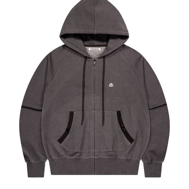 코이세이오 스트링 포켓 후드 집업 와인