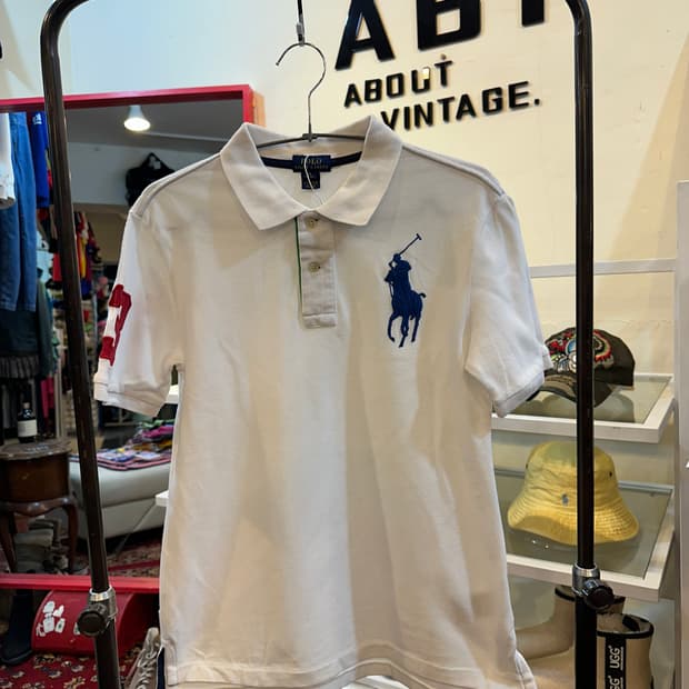 폴로 랄프로렌 빅포니 반팔 카라티 화이트