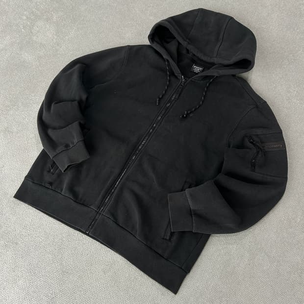 디스커버리 검정색 후드집업 L