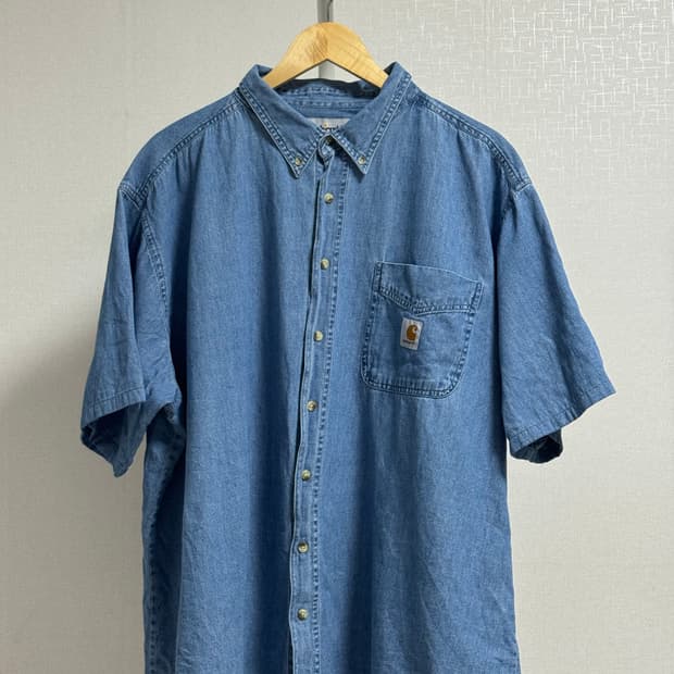 칼하트 클래식 데님 반팔 셔츠 2XL