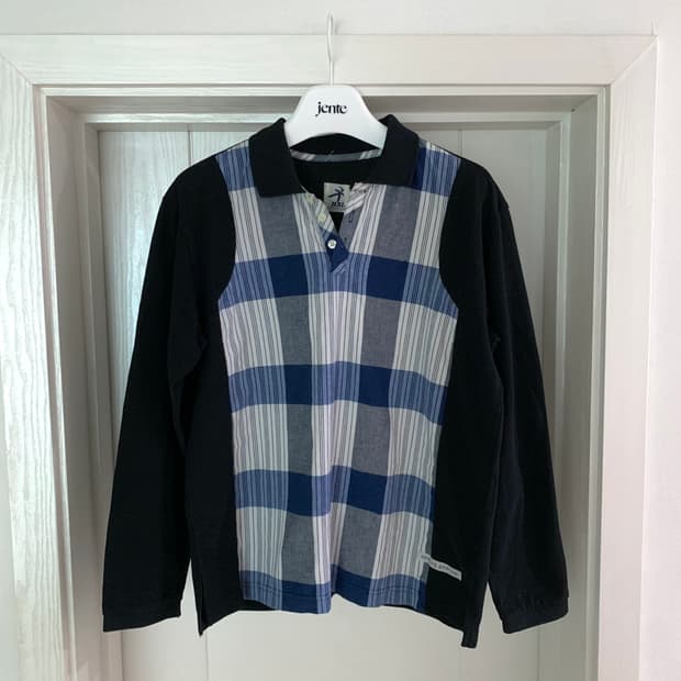 Hai sporting gear issey miyake 체크 폴로 롱셔츠