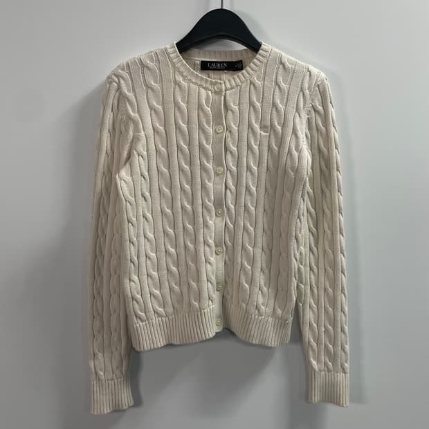 로렌 랄프로렌 우먼스 케이블 라운드 가디건 (on.629) 
