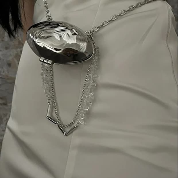 (새상품)지그재그 클라따 립케이스 미니 체인 쉘 백