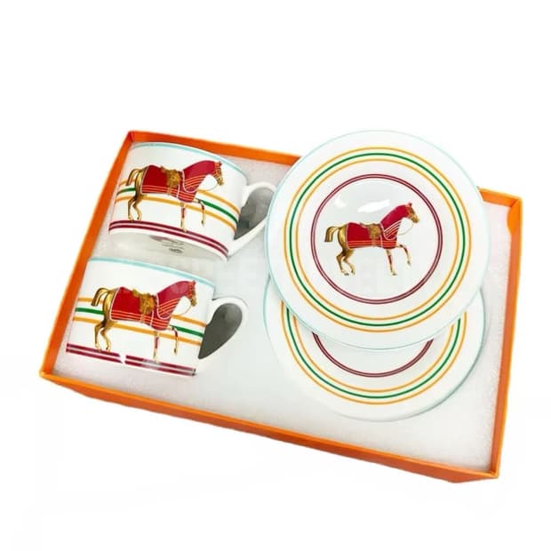 에르메스 2인조 찻잔세트 박스포장 선물세트