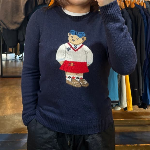 티니위니 테디베어 네이비 니트