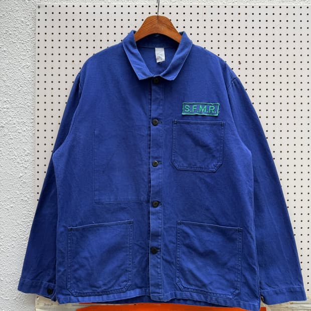 OLD VINTAGE NAVY BLUE FRENCH 프렌치워크자켓