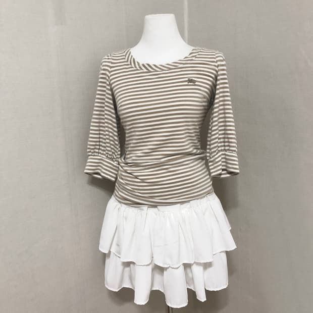 버버리 블루라벨 모카 7부 티셔츠 38