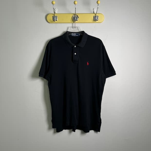 폴로 랄프로렌 블랙 반팔 폴로 셔츠 M