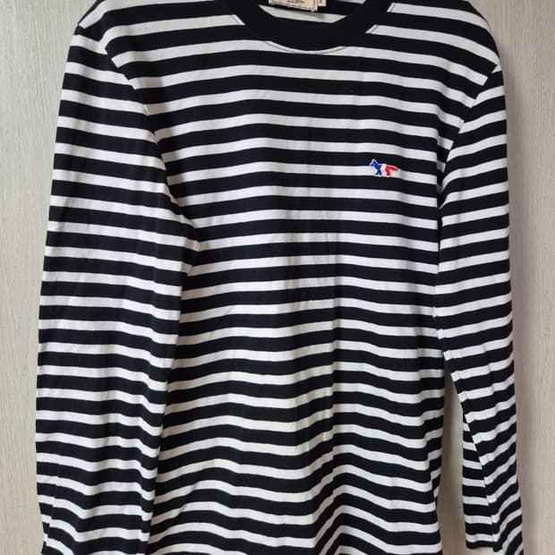 (정품) 메종키츠네 스트라이프 롱슬리브 긴팔 티셔츠 M