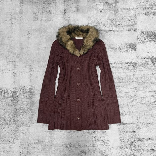 00s punk fur cardigan 