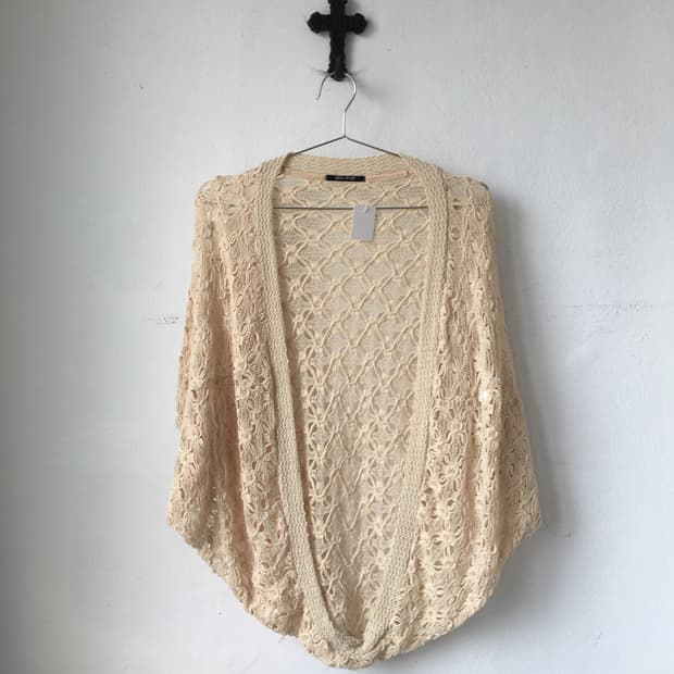 Crochet open cardigan