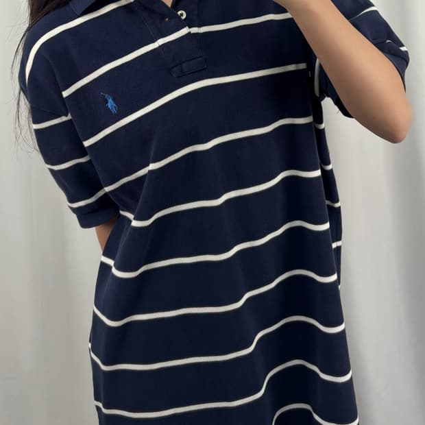 폴로 단가라 스트라이프 카라 반팔 PK