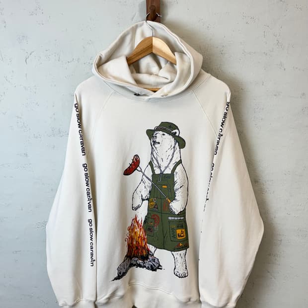 고슬로우카라반 파커 캠퍼 베어 후드티