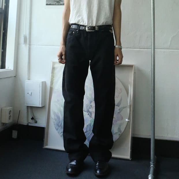 리바이스 블랙 517 부츠컷 데님 팬츠 W33
