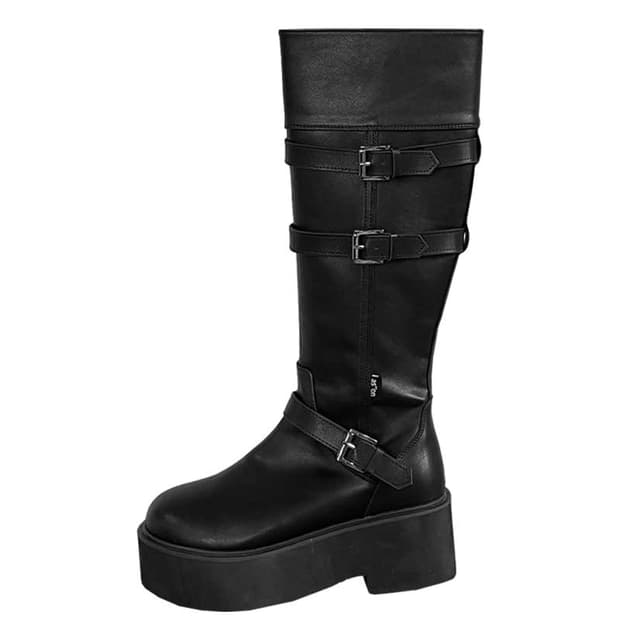 애즈온 마야부츠 MAYA LONG BUCKLE BOOTS