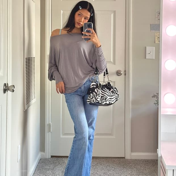 브랜디멜빌 slouchy top 그레이