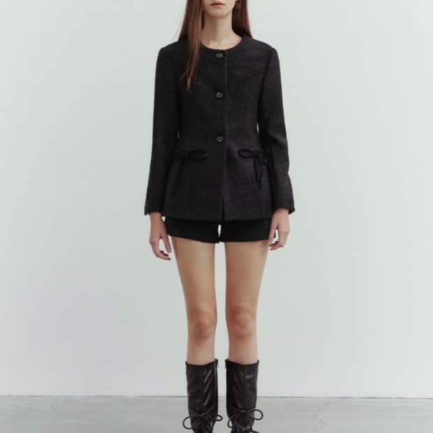 새상품 세트 판매) thetis 더티스 포켓 리본 트위드 자켓, 팬츠