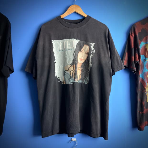 (2XL) 90s 셰어 1999 Believe 투어 티셔츠