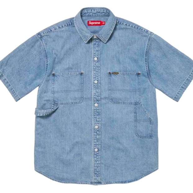 슈프림 데님 페인터 반팔 셔츠