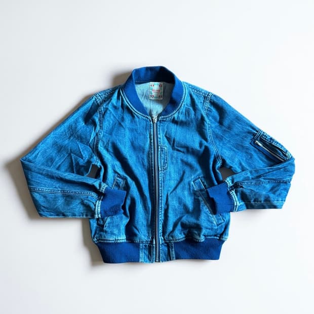 빔즈 데님 블루종 자켓